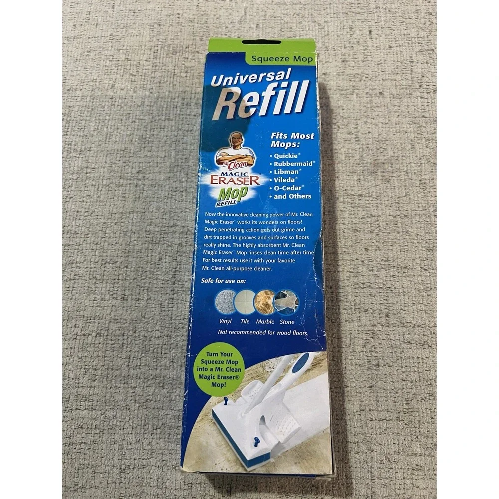 Mr Clean Magic Eraser Universal Mop Refill Type A Fits‎ Most Squeeze Mops